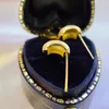 Charme 18 carats d'oreille en or pour femmes Real Gold Jewelry anillos de Bizuteria anillos mujer boucles d'oreilles en pierre de pierre de gemme Engagement Femme Boucle d'oreille 230310