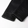 2023 Chándales de los hombres Negro 2pcs Conjuntos de pantalones Punk Slim Slant Zipper Chaqueta de mezclilla y Ripped Patch Stretch Jeans High Street Trendy Men Clothing