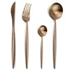 Set di stoviglie JANKNG Set in oro rosa 304 Posate occidentali in acciaio inossidabile Stoviglie da cucina Forchetta Coltello Scoop Argenteria