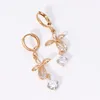 Dangle Earrings Butterfly Zircon Drop Earring For Elegant Women Fashion Jewelry Gold Color