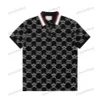 Xinxinbuy Men Designer Tee T Shirt 23SS 5点星プリント半袖コットン