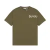 Duyou Icon Men's T-shirts Designer T Shirts Brand Clothing Mens Women Summer Oversize T-shirt med broderier Letters Högkvalitativa toppar Tee Black White Ect 8 färger