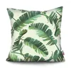 Oreiller feuilles tropicales Polyester jeter étui Double face impression couverture forêt plante voiture canapé décor à la maison cas