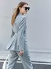 Damespakken Blazers Amii Minimalisme Spring Blazer Women Suit jas Casual Hoge taille losse broek Kantoor Business vrouwen verkocht Blazers 12240079 230311