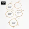 Anklets Ankle Chain Key Pendant Anklet 2023 Summer Beach Foot Jewelry Fashion Heart For Women Multilayer Bracelet 5 PCS Sale