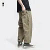 Men's Pants Safari Style Multi-pocket Cargo Trousers Men Loose Straight Casual Baggy Pants Mens Work Canvas Pants 230311