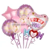 Fête Décoration Fête Des Mères Thème Ballons Décoratifs Ballon Festif Ensemble Maman Je T'aime Anniversaire Chambre Signification E Dhbw0