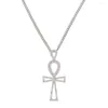 Ketens elegante kubieke zirkoon kruis kettingen hangers zilveren kleur christelijke Jezus sieraden voor vrouwen mannen accessoires