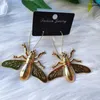 Orecchini a pennello Big Silver Color Jewelry Insect Insect Ciondolo Girnica Gift Classic No Novelty 2023 Beautiful