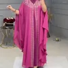 Ubrania etniczne diamenty szyfonowe sukienki maxi underdress 2 sztuki zestaw afrykański dashiki muzułmańskie suknie wieczorowe