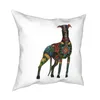 Oreiller Greyhound Bleu Case Décoration Chien Animal S Jeter Pour La Maison Polyester Impression Double Face Créatif / Décoratif