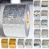 Decalcomanie per adesivi 1 rotolo 120m * 4cm Foil per unghie olografico Laser oro olografico Argento Trasferimento per nail art Decal Foil Adesivo Decalcomanie Decorazione per unghie 230310