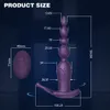 Anal perles toys toys masseur de la prostate vibrateur de fiche anale, 10 vibrations bouchons de conception graduée balle stimulant stimulant de spot adulte, double couche souple silicone
