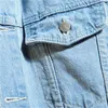 Jaquetas de jaquetas masculinas jeans de jeans homens capuz homens casuais jackets streetwear cor sólida cor de colar jeans jeaats mass jacktes chapéu destacável 230311