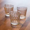 Wine Glasses Transparent Glass Water Cup Simple Relief Style Candle Cups Coffee Milk Tea Juice Mug Summer Cold Drink Tumbler