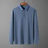 Polo da uomo 100 cotone di lusso a maniche lunghe Tshirt polo da uomo 2023 moda primavera ricamo coreano casual Paul wear 230311