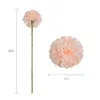 20pcs sztuczne kwiaty Chrysanthemum Ball Bukiet jedwabny kwiatowy Fake Fake Long Stem Hortangea Bukiet Odpowiedni do domu w ogrodzie biuro biura kawiarnia dekoracja kawiarni