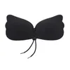 Reggiseno sexy senza cuciture a forma di ali Reggiseno push up in silicone da donna attaccato alla coppa autoadesiva invisibile del reggiseno ABCD Beige Nero