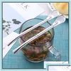 Drinking Sts Sts Barware Kitchen Dining Bar Home Garden Mate St Drink Spoon Stainless Steel 304 Bombilla Filter For Tea O Dh9Aq
