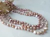 Chains 62" 8-9MM Purple Potato Shape Freshwater Pearl Long Rope Necklace