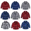 Kids Shirts Boys Shirts Classic Casual Plaid child Shirts kids school Blouse red tops clothes Kids Children plaid 28 Years Kids Boy Wear 230310