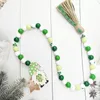 Ljuskrona Crystal Irish Festival Wood Beads St. 'S Day Dwarf Tassel Pendant Party Diy Winter Lane Glitter Twigs Hanger for Car