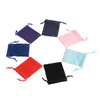 Jewelry Boxes 100Pcs 7x9cm Velvet Drawstring Pouch Jewelry Bag Weekend Year Birthday Christmas Wedding Party Gift Pouch Bag 230310