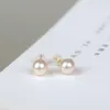 Charm Yunli Real 18K Gold Gold Natural Water Pearl Brincos pinos AU750 Gold Brincha Pins para mulheres Presente de jóias finas EA015 230310