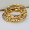 Bangle 6 stycken klassisk etiopisk 5mm Dubai Women's Gold Armband Party Gift African Indian Ball Armband Middle East Wedding 230310