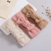 Accessori per capelli Fascia per bambini Bowknot Copricapo elastico in nylon Fascia per capelli in pile di agnello Antivento per bambini caldi invernali