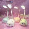 Table Lamps Cartoon Cute Pet Pig Charging Small Lamp LED Foldable USB Children Eye Protection Desktop Night Light Gift