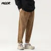 Pantalones de hombre HIQOR Otoño Invierno Espesar Pana Pantalón de chándal Hombre Baggy Jogger Moda Streetwear Loose Vintage Casual Pantalones rectos Hombre 230311