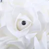 2 peças de buquê de casamento artificial segurando flores rosas cristal strass lance de seda buquê de noiva de casamento