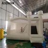 Durable PVC Commercial Inflatable White Bounce Castle With Slide Combo Jumping House Tent bouncy castle jumper included Air Blower For Outdoor Fun