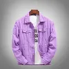 Vestes pour hommes Slim Hommes Vestes et Manteaux Casual Denim Jacket Hommes Homme Hommes Jeans Veste Homme Violet Orange 230311