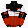 And Vintage F1 Jacket Black Autumn Winter Full Embroidered Cotton Clothing F1 Formula One Racing Jacket Spot Sales O2N5