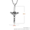 Pendant Necklaces Crucifix Stainless Steel Goddess Vintage Titanium Cross Men And Women Money Chain