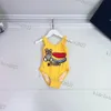 子供用ワンピース水着プリント幼児の赤ちゃんの女の子のデザイナー水着服かわいいビキニ子供を入浴するビーチウェア