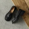 SURET Buty Sprężyna jesień Kobiety Pumpy grube obcasy Platforma Platforma Klasyczna skórzana studenci Woman Retro Office Panie Fashion