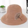 Chapéus de aba larga primavera Summer Summer feminino grande elegante chapéu de sol, senhoras anti-UV Travel Caps Feminina pescadora feminina