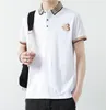 2023 new Luxury polo shirt summer Burbrerys men's Plaid lapel short-sleeved Letter Embroidery T-shirt fashion cotton half-sleeved POLO shirts men tide brand