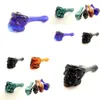 Pipes à fumer Pipe à main colorée Skl brûleur en verre Mini avec Carb Blunt court pour herbe sèche livraison maison jardin ménage divers Dh6Mz