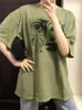 Women's TShirt QWEEK Y2K Grunge Graphic Tshirt Green Top Korean Fashion Harajuku Oversize Women Tee Vintage Streetwear Aesthetic T Shirt 230310