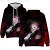 Herrtröjor tröjor anime kakegurui cosplay costume 3d hoodie jabami yumeko pojkar/flickkläder igarashi sayaka tröja