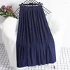 Skirts Spring And Autumn 2023 High Waist Mid Length Large Hem Skirt Pleated Pengpeng Umbrella Women