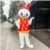 Traje de mascote de coelho da pásco