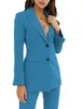 Женские костюмы Blazers Classic Set for Womens 2 штуки Notch Lyck Lady Lady Work Suits Blazerpants 230311