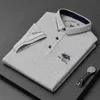 Herren-Polohemd, atmungsaktiv, hochwertiges Herren-Poloshirt aus Baumwolle mit Stickerei, 2023 Sommer, High-End-Business-Casual, Revers, Kurzarm-T-Shirt 230311