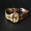 Women's Watch Gold 26mm Diamond Bezel Mechanical Watch Girl Gift285s