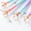 Gradient Colors Stylo à bille étudiant avec gros diamants Cristal Diamant Stylo à bille Bureau École Étudiant Métal Gem Stylos à bille TH0847